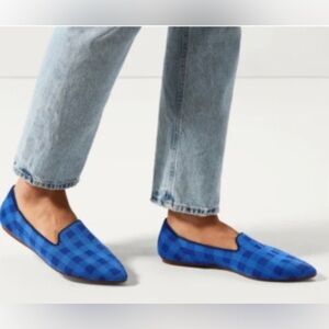 Rothy’s Lazuli Gingham Pointed Loafer, Blue, Limited Edition